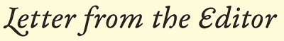 image of letter from the editor.